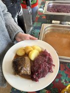 Nahaufnahme Weihnachtsessen