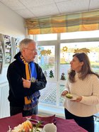 Einrichtungsleiterin im Gesspräch